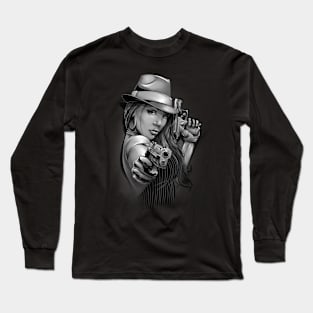 girl with gun Long Sleeve T-Shirt